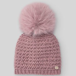 Paz Rodríguez, gorro con pompón pelo "Esencial"