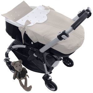 Uzturre, saco capazo con colcha " Bopi" piedra.