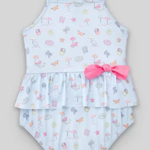 Paz Rodríguez, bañador estampado.