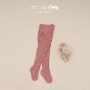 Pangasa, leotardo bebé canalé rosé.