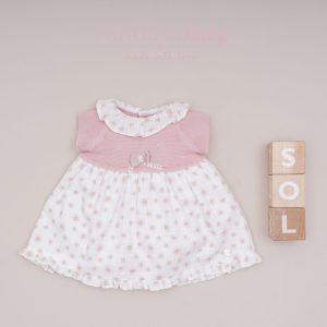 Pangasa, vestido  sol rosa empolvado con braguita.