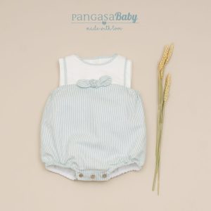 Pangasa, pelele rayas verde empolvado.