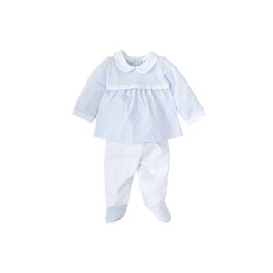 Conjunto bebé polaina azul babidu.