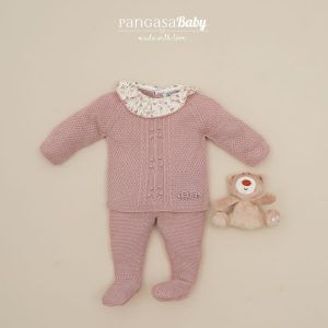 Pangasa, conjunto bebé con volante Vintage flores.