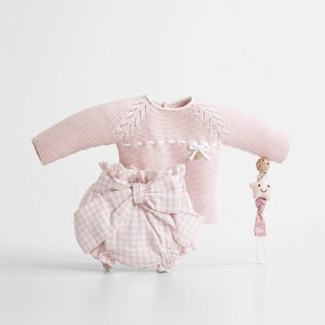 Pangasa, conjunto braguita Soft rosa empolvado.