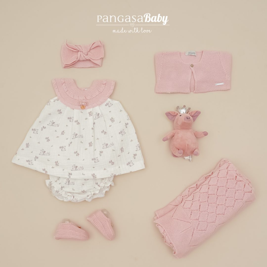 Pangasa, vestido con braguita moceta bunny rosa. - Imagen 2