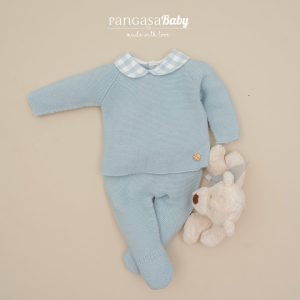 Pangasa, conjunto primera puesta c. bebé celeste empolvado.