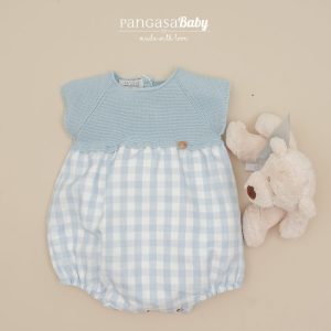 Pangasa, pelele cuadro vichy celeste.