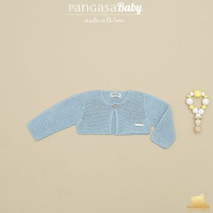 Pangasa, chaqueta corta celeste empolvado.