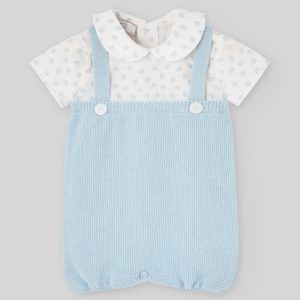 PAZ RODRIGUEZ pelele punto y tela "Edén"