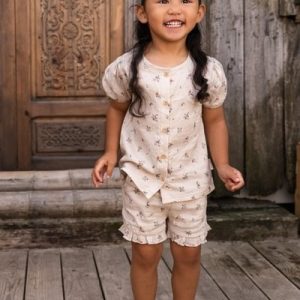Little Dutch ,blusa manga corta y short niña Fairy Bloom.
