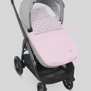 Paz Rodríguez, colcha ajustable y reversible "Gardenia" rosa.
