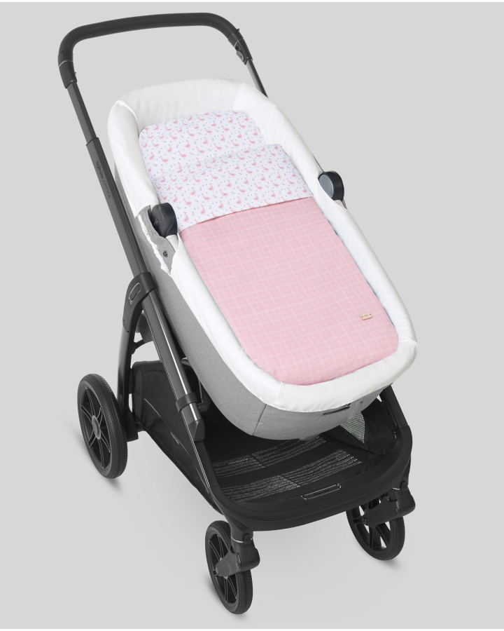 Paz Rodríguez, saco coche "Ganso" rosa