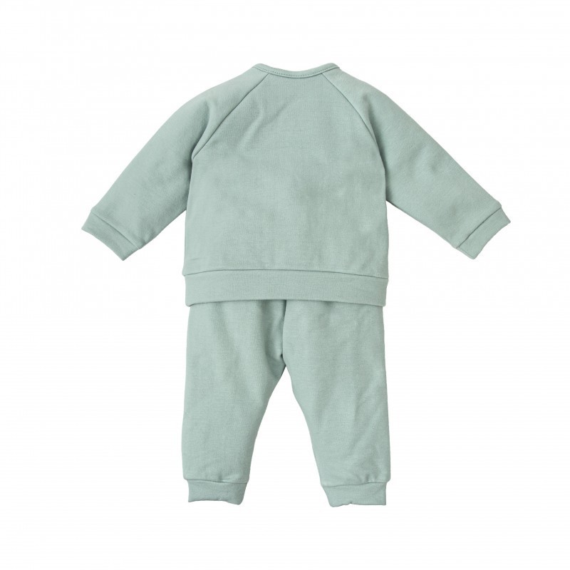 Conjunto niña algodón pantalón y sudadera verde. - Imagen 2